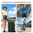 thumbnail image 3 of URSOFINE Nylon Duffle Bag, Lightweight Foldable Expandable Gym Bag with Wet Pocket & Luggage Sleeve, Large Capacity Carry On Travel Bag for Men Women, Ideal for Fitness Camping Weekend Getaways Green, 3 of 7