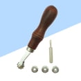 thumbnail image 1 of GOOHOCHY Leathercraft Punching Tools 1 Set 15x10x3.5cm Iron Wood Assorted Color, 1 of 8