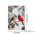 thumbnail image 4 of JOOCAR Winter Cardinal Birds on Snowy Branch Garden Flag for Winter Christmas Home Outdoor Garden Yard Door Decor 12x18 inch, 4 of 5