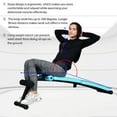 thumbnail image 6 of Yardi Yard Abdominal Twister Trainer with Adjustable Height Exercise Bench-Blue, Foldable Hyperextension Roman Chair w/Back Extension, 6 of 9