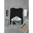 thumbnail image 3 of Black And White Fence Octagon Graphic Men Black T-Shirt, Male Medium, 3 of 4