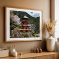 thumbnail image 5 of Seiganto-ji Temple and Nachi Falls - Photography Architecture Waterfall Cherry Blossom Scenic Nature Unframed Wall Art Print 32 x 48 inches, 5 of 7