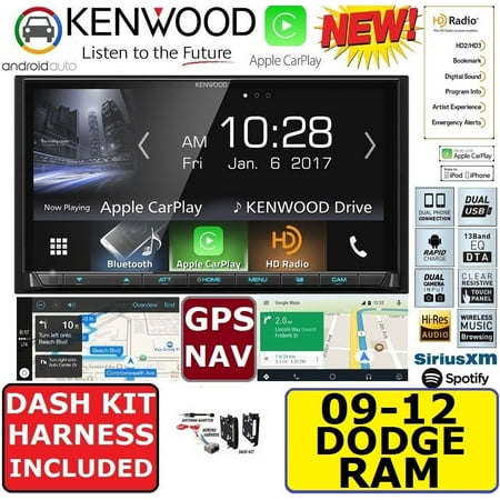 2009-2012 DODGE RAM KENWOOD GPS Navigation APPLE CARPLAY ANDROID AUTO CAR (Best Android Navigation App 2019)