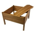 thumbnail image 2 of Good Ideas Garden Wizard Sturdy Design 3'x3' Eucalyptus Wood Outdoor Raised Garden Bed - Red, 2 of 5