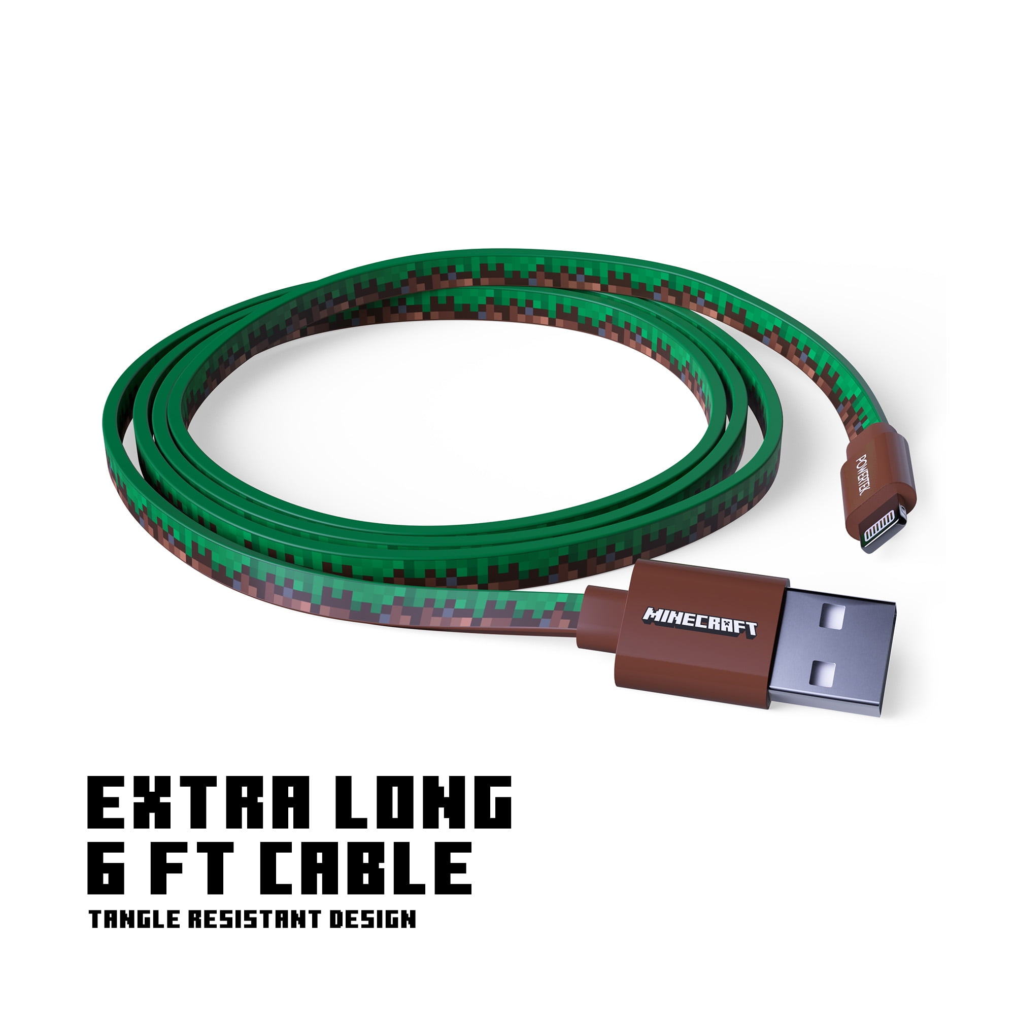 Liquipel Powertek Minecraft USB-A to Lightning - Grass Block