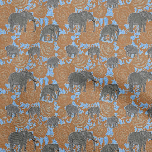 oneOone Viscose Chiffon Brown Fabric Animal Sewing Material Print Fabric by The Yard 42 Inch Wide