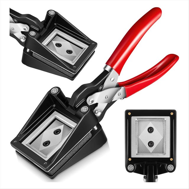 Máquina Cortadora de Fotografías de Pasaporte de Mano, Máquina Troqueladora de Identificación con Fotografía, Perforadora Adecuada para Oficina (1,4 Pulgadas X 1,8 Pulgadas)