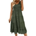 thumbnail image 2 of Robes d'Été pour Femmes Plage Sans Manches T-Shirt Robe Décontractée Ample, 2 of 6