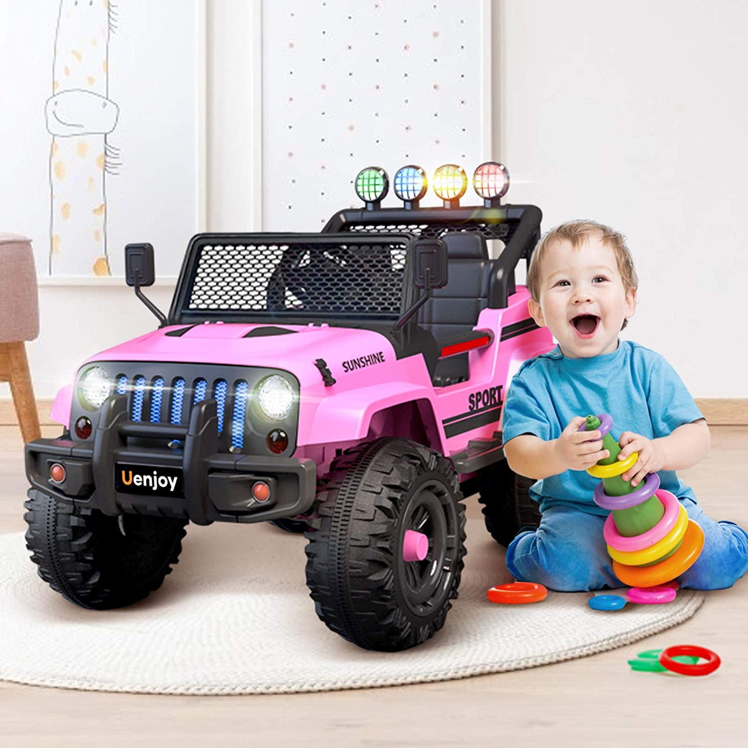 Uenjoy pink jeep 2025