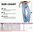 thumbnail image 3 of Women's High Waisted Stretch Denim Bermuda Shorts, Off-White Cream, with Raw Frayed Hem and Contrast Stitching, Summer Casual Bottoms, 3 of 7