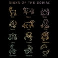 thumbnail image 2 of Women's Lost Gods Signs of the Zodiac Graphic Tee Black Small, 2 of 4