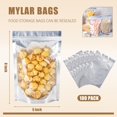 thumbnail image 3 of Bolsas Mylar LOKQING, paquete de 100 para almacenamiento de alimentos, 5 x 8 pulgadas, 3 of 6