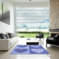 thumbnail image 6 of Ahgly Company Indoor Square Patterned Jeans Blue Area Rugs, 3' Square, 6 of 6