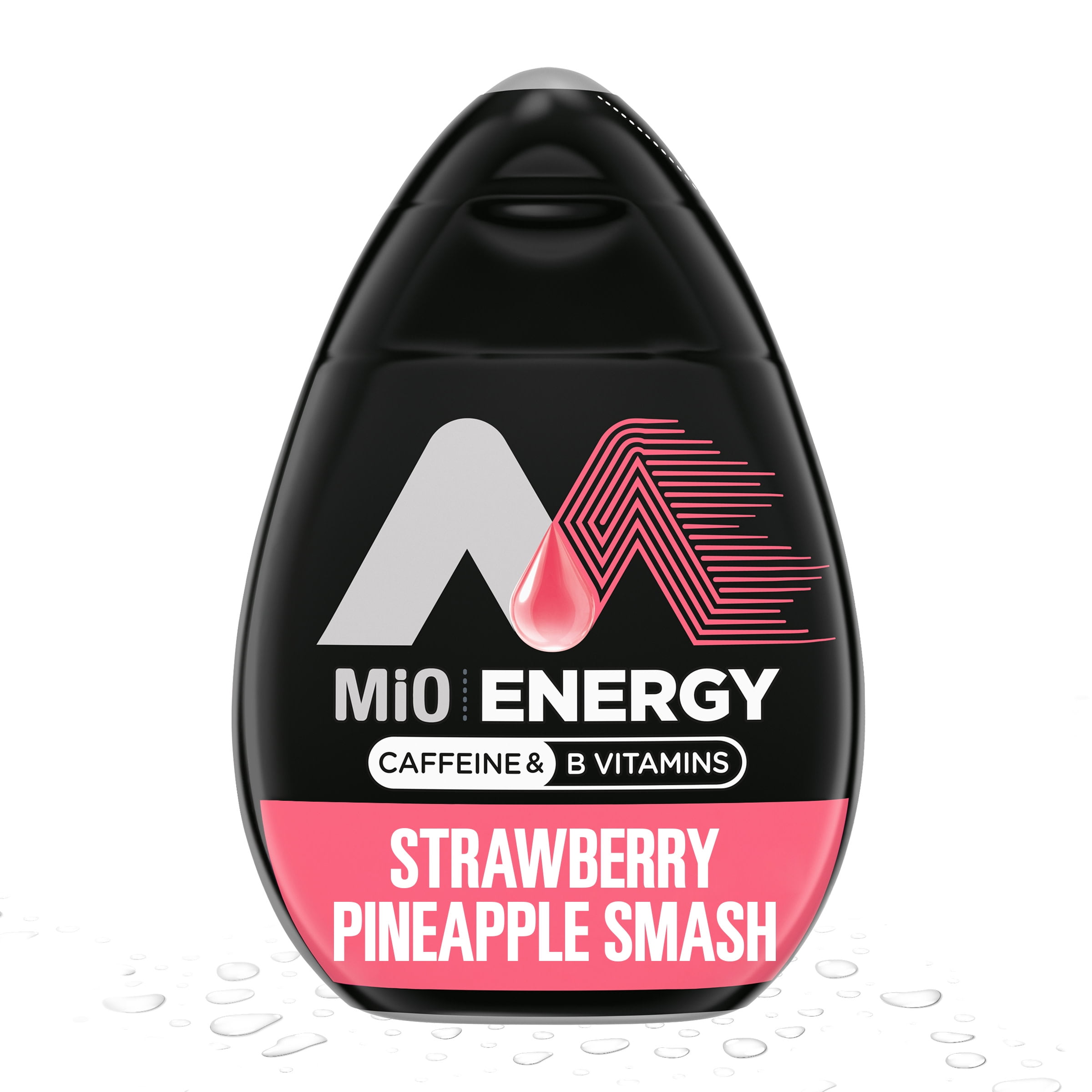 MiO Energy Strawberry Pineapple Smash Naturally Flavored with other natural flavors Liquid Water Enhancer Drink Mix with Caffeine & B Vitamins with 2X More, 3.24 fl. oz. Bottle