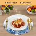 thumbnail image 4 of Nautical Coastal Round 13 Inch Placemats Set of 2, Summer Ocean Coral Starfish Conch Blue HeatResistant Non Slip Place Mats for Dining Table, Wipeable Braided Kitchen Table Mats for Housewarming, 4 of 9