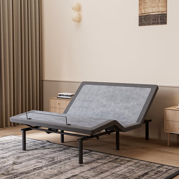ESHINE Queen Adjustable Bed Frame, with Massage, Wireless Remote, USB, Under Bed Night Light, Head and Foot Incline, 3100 Series
