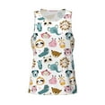 thumbnail image 4 of Easygdp Cartoon Animals Men's Tank Top, Sleeveless Muscle T Shirts, Breathable, Quick-Dry, Loose for Gym, Running, Fitness - Small, 4 of 9