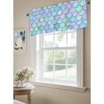 thumbnail image 6 of Ocean Scale Valances for Windows, Rod Pocket Kitchen Valance Curtains - Soft & Washable Small Window Treatment for Living Room,&nbsp;Bathroom, Blue Modern Art , 42x12 Inch, 1 Panel, 6 of 9