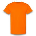 thumbnail image 4 of High Visibility Short Sleeve T-Shirts for Men M Size | Gildan 2 Pack Hi Vis Work Shirts 50/50 cotton/polyester Safety Orange Crew Neck Tee Shirts, 4 of 5