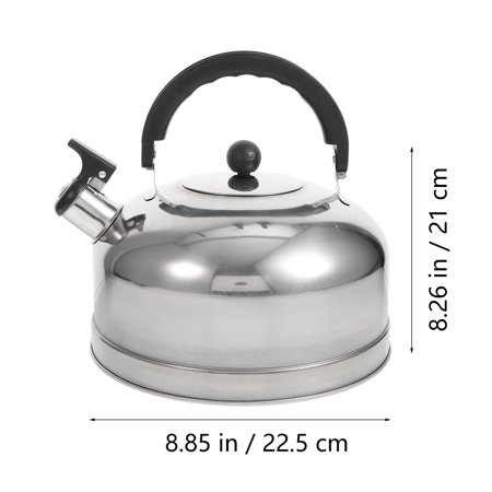 

HOMEMAXS Stainless Steel Water Kettle Flat Bottom Teakettle Whistling Teakettle