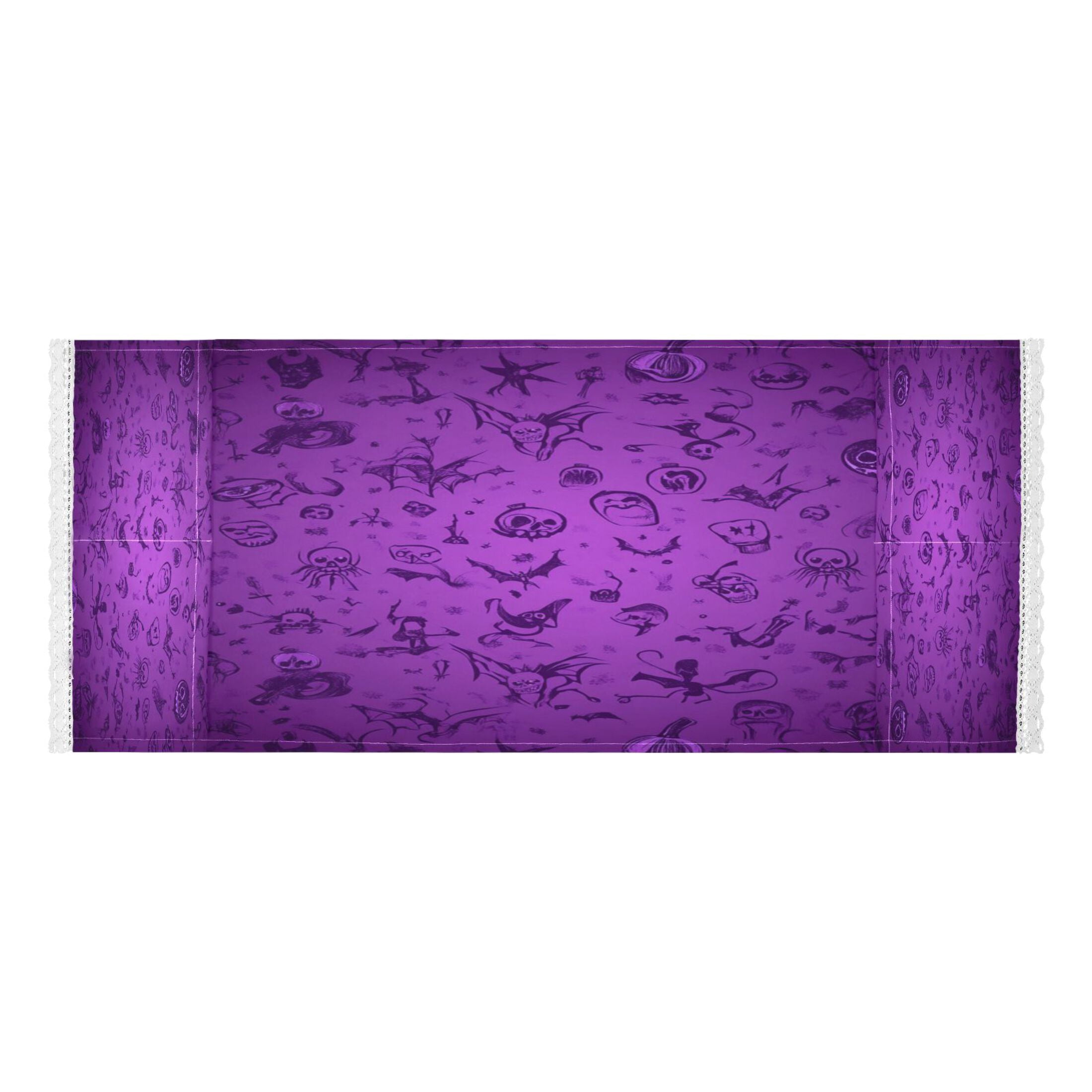 Purple Halloween BackgroundWasher and Dryer Covers Dust-Proof and Oil Resistant Fridge Cover with 4 Storage Pockets Washing Machine Top Cover for Laundry Kitchen Home 51.2 x 22 In