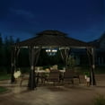 thumbnail image 4 of Sunjoy Merston 10 ft. x 12 ft. Gazebo avec toit rigide à 2 niveaux, 4 of 9