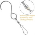 thumbnail image 3 of 20 Pcs Swivel Hooks Clips Topboutique S-Hook Bearing Hooks Stainless Steel Hanging Hooks Self-Rotating Display Hooks for Hanging Wind Rotating Wind Chimes Crystal Twisters Party Supply, 3 of 7