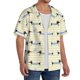 thumbnail image 2 of Balery Dachshund Dog Puppy Camisa Casual de Manga Corta con Botones para Hombre, Texturizada, Estilo Cubano, para Playa, Verano-Large, 2 of 5