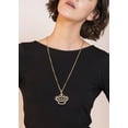 thumbnail image 6 of Clear Rhinestones Princess Queen Crown Pendant Necklace, Gold, 6 of 6