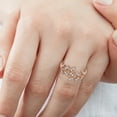 thumbnail image 2 of Pompeii 1/3Ct Diamond Wedding Stackable Ring Vine Petal Leaf White Yellow or Rose Gold, 2 of 3