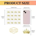 thumbnail image 2 of 128Pcs Crown Stickers Crown Decal Self-Adhesive Waterproof Planner Sticker Round Bulk Gold Stickers for Crafts Water Bottles Laptop Luggage Cup Computer Mobile Phone Skateboard 2.5x2.5cm, 2 of 6