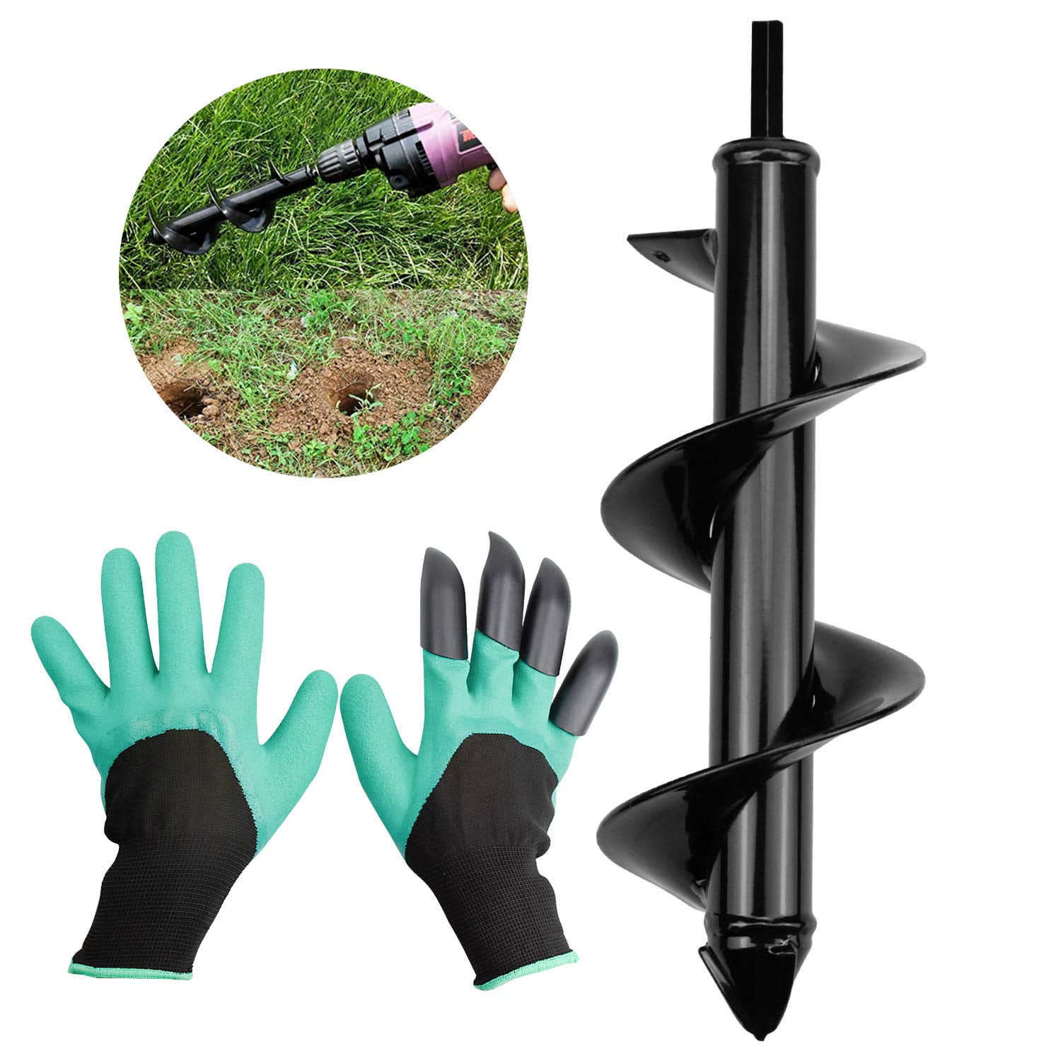 Garden Drill, Garden Spiral Drill 80x250 mm, Gardening Tariff With pair