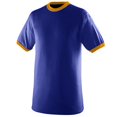 thumbnail image 1 of 710A T-Shirt Ringer, Violet et Or, Petit, 1 of 1
