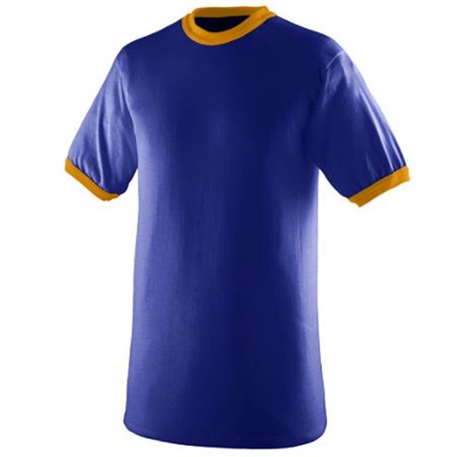 710A T-Shirt Ringer, Violet et Or, Petit