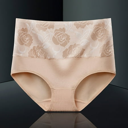 Alitao High Waisted Underwear for Women Seamless Underwear High Waist Leak Proof Panties Leak Proof Underwear For Women Briefs Plus Size Cotton Underwear Womens Underwear Beige L