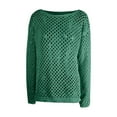 thumbnail image 5 of Yghzkop Sweater for Women's Plus Size Hollowed Out Leaky Mesh Beachwear Sunscreen Knitted Sweater, 5 of 6