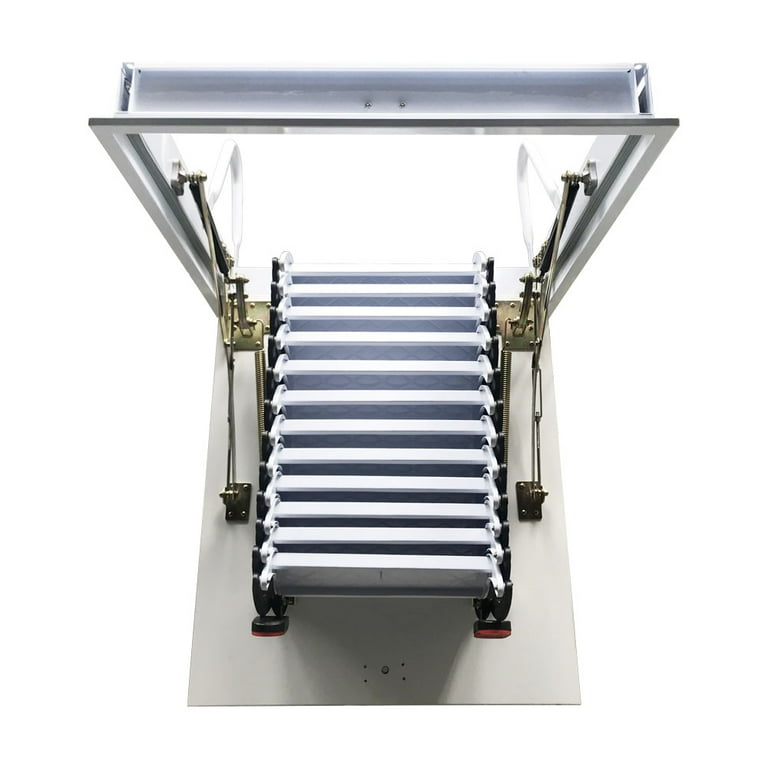 Intsupermai folding loft ladder stairs retractable wall mounted loft attic wall ladder ceiling pulldown telescoping ladder deals