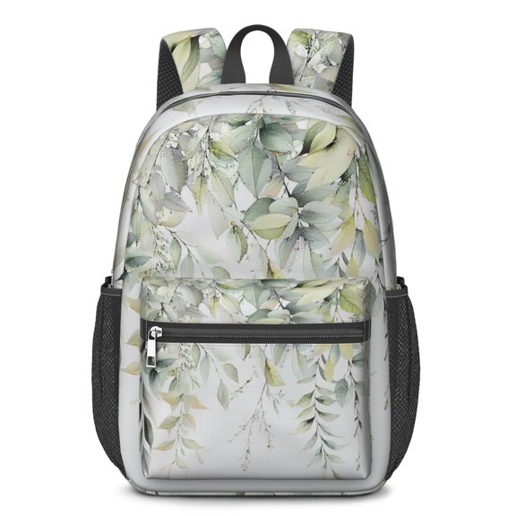 17 Inch Lightweight Backpack,PVC Waterproof Oxford Fabric, Ergonomically Designed, with Large Capacity, Floral Flowers Print
