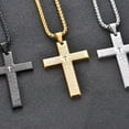 thumbnail image 4 of Collier Croix de Prière du Seigneur en Acier avec Chaîne Réglable pour Hommes et Femmes, 4 of 8