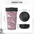 thumbnail image 3 of Daiia Rose Flowers Printed Stainless Steel Tumbler with Lid and Straw, Double Wall Vacuum Insulated Coffee Tumbler Travel Coffee Mug with Leak Proof Lid, 3 of 8