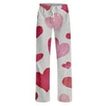 thumbnail image 4 of Hearthz Womens Valentines Pajama Pants Heart Graphic Print Womens Pj Pants Baggy Drawstring Straight Leg Womens Sleep Pants, 4 of 4