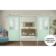 thumbnail image 3 of Sturdy Double Barn Door with Frosted Glass | Veregio 7339 Oliva | 13FT Rail Hangers Heavy Set | Solid Panel Interior Doors-36" x 84" (2* 18x84)-Silver Rail, 3 of 6