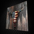 thumbnail image 6 of Urbalabs USA Longhorn Cow Skull Canvas Art 36.5 x 36.5 Print Abstract Animal Art Textured Paint Wall Decor Print Canvas Paintings Wall Art Horse Pop Art Prints Posters Modern Wall Decor (36.5x36.5), 6 of 7