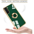 thumbnail image 2 of Compatible for Samsung Galaxy S21 Plus Case with Ring Holder Kickstand [with Magnetic] Soft TPU Shockproof Electroplated Protective Phone Case for Galaxy S21+ 5G Green, 2 of 13