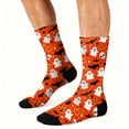 thumbnail image 5 of Halloween Socks Unisex Halloween Bats Pumpkins Ghosts Print Colorful Pattern Crew Socks Novelty Cute Halloween Mid Calf Socks, 5 of 6