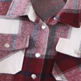 thumbnail image 3 of Womens Plaid Button Down Blouses Coat Thicken Jackets Cardigans Oversize Shirts S, 3 of 6