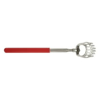 Unique Bargains 1 Pc Extendable Back Scratcher for Bathroom Travel Hotel Red Stainless Steel
