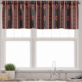 thumbnail image 3 of Ambesonne Ethnic Valance & Curtain, Traditional Small Ornament, 55"x30", Burgundy Emerald Orange, 3 of 7