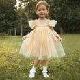 thumbnail image 2 of THDHVS Baby Girl Dress,Dresses for Girls,Toddler Girl Floral Skater Multipack Dresses Summer Flysleeve A-line Dress Beige 1-2 Years, 2 of 6