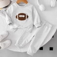 thumbnail image 5 of yboeqw Baby Boy Outfits Set Clothes Newborn Boy Clothing Toddler Infant Boy Fall Long Sleeve T Shirt and Trousers Outfits Set 0-3 Years Light Gray,Size 12-18 Months, 5 of 9